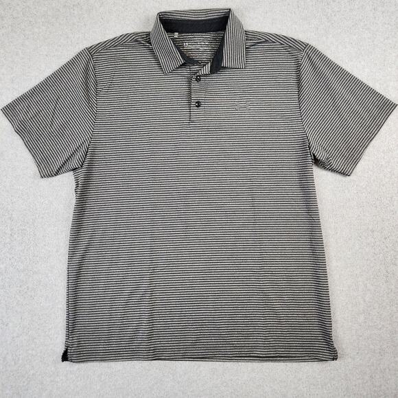 Under Armour Shirt Mens Size XL Stripe Polo - Picture 3 of 10